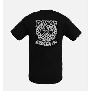 NWT Men's Dixxon T Shirt Gray Sketchy Crest Short Sleeve Tee Black Size 3x & XL